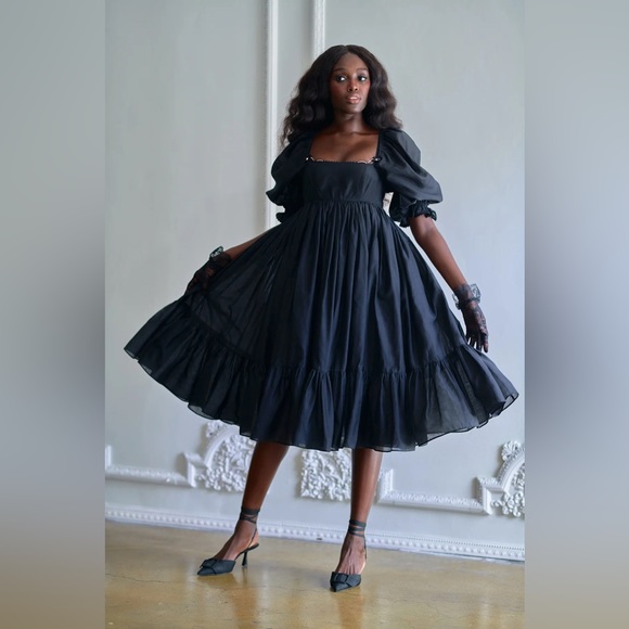 RARE & NWT Selkie Caviar Organdy French Puff Dress XXS - Picture 6 of 14